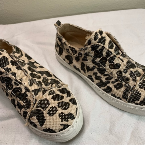 Bamboo Leopard Canvas Design Laceless Slip On Loafers - Size 7.5 - Picture 9 of 11